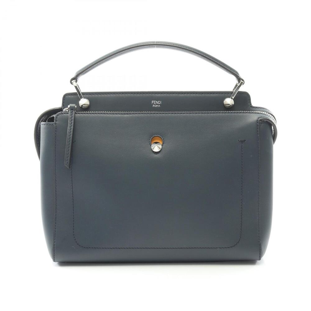 Fendi DOT COM Handbag leather Navy Blue